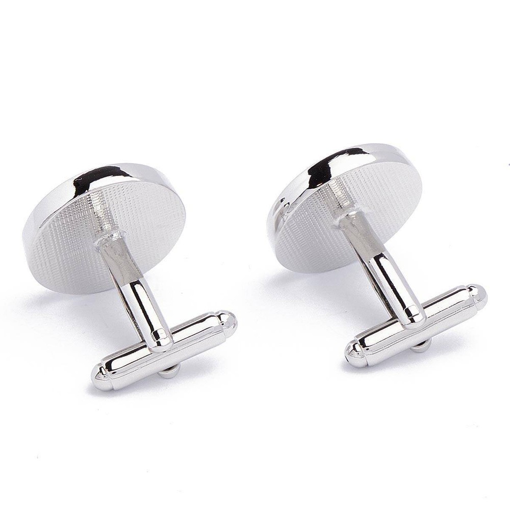 Cufflinks - Button Silver Button