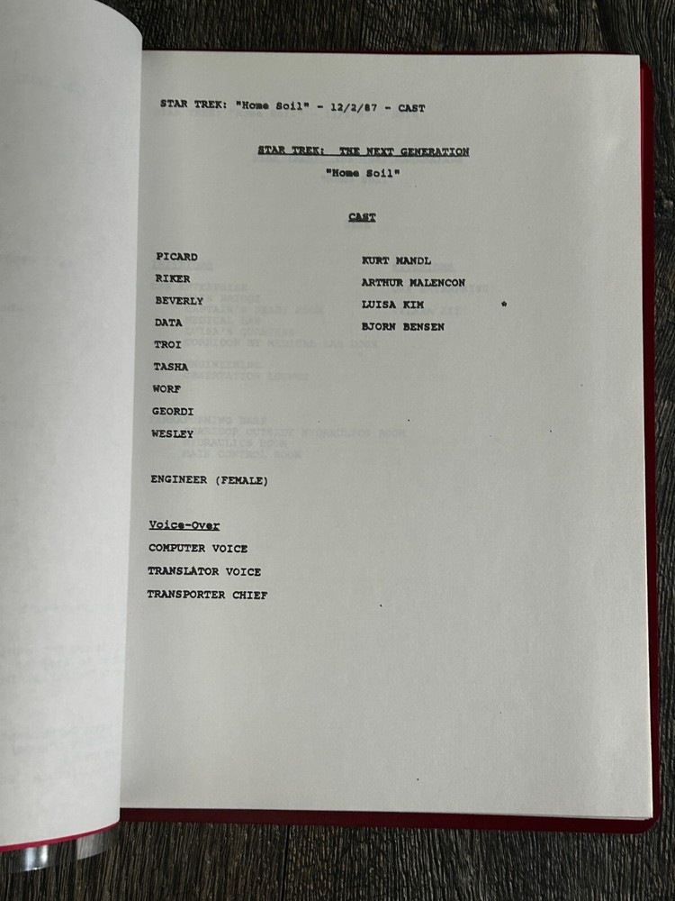 STAR TREK Script The Next Generation Home Soil 3rd Revised Final Draft Dec 1987
