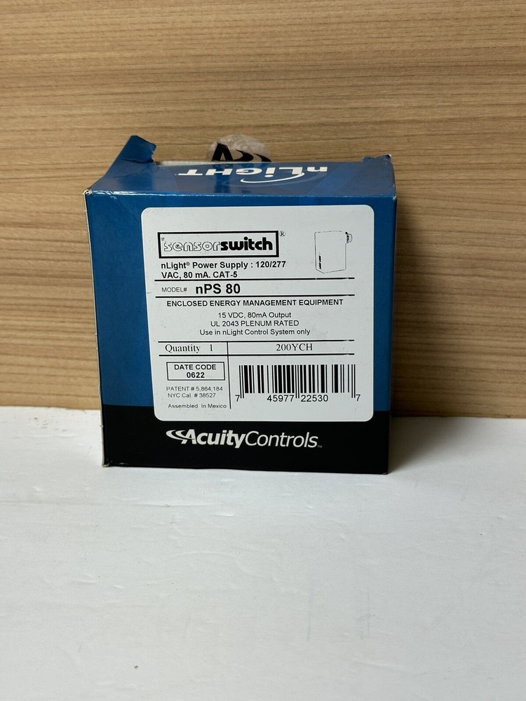 ACUITY CONTROLS SENSOR SWITCH NPS 80 ENCLOSED ENERGY MANAGEMENT