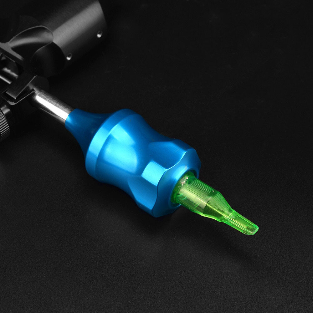 Light Blue 30mm Tattoo Zinc Alloy Cartridge Grip With 78mm Needle Plunger USA