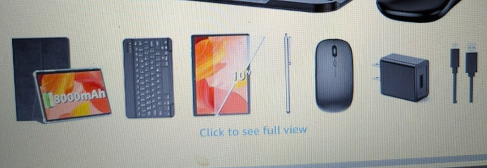 Android Tablet with Keyboard, 26GB+256GB, 2TB Expand, Android 15 Tablet 10 in...