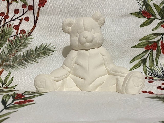 Teddy Bear Sitting Ceramic Bisque Ready to Paint