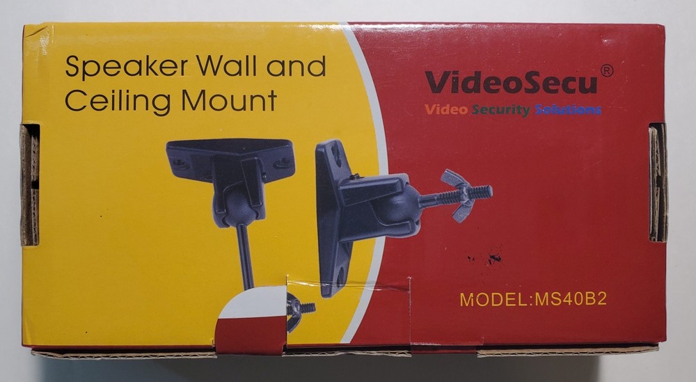 VideoSecu Mount MS40B2 Wall & Ceiling Speaker Mounts Black Pair