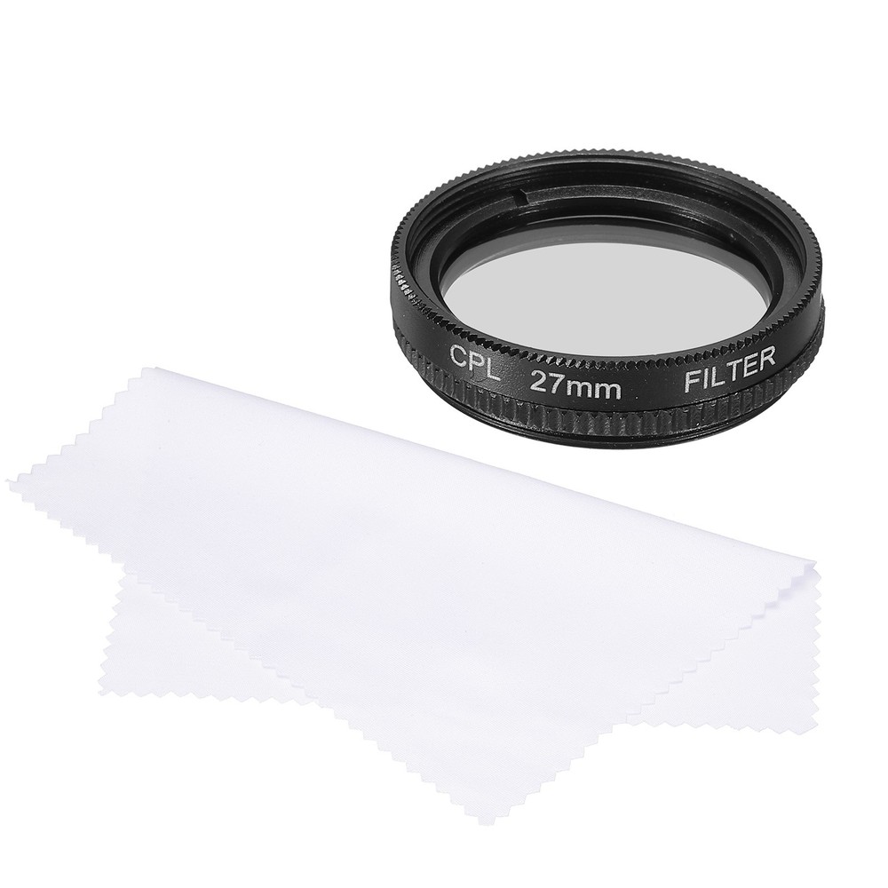 27mm Circular Polarizer Filter, Polarizing Filter with Cleaning Cloth