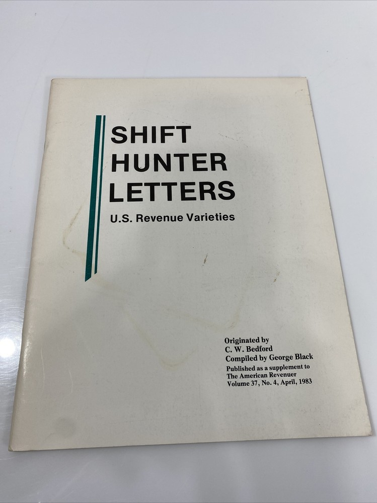 Vintage Shift Hunter Letters Stamp Book April 1983 US Revenue Varieties Booklet