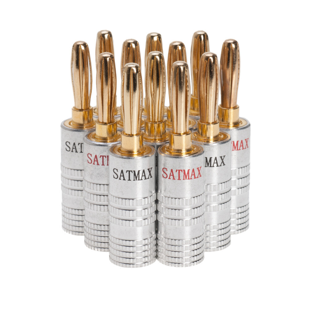 Banana Plug Audio Screw 24K Gold Plated Speaker Wire Jack Connector Pack LOT