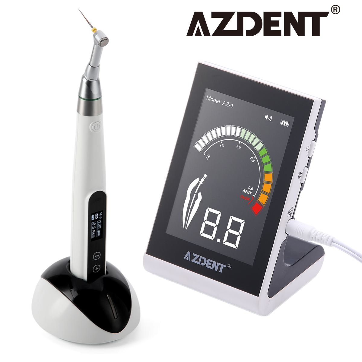 AZDENT Dental Cordless LED 16:1 Endo Motor / Apex Locator Root Canal Finder