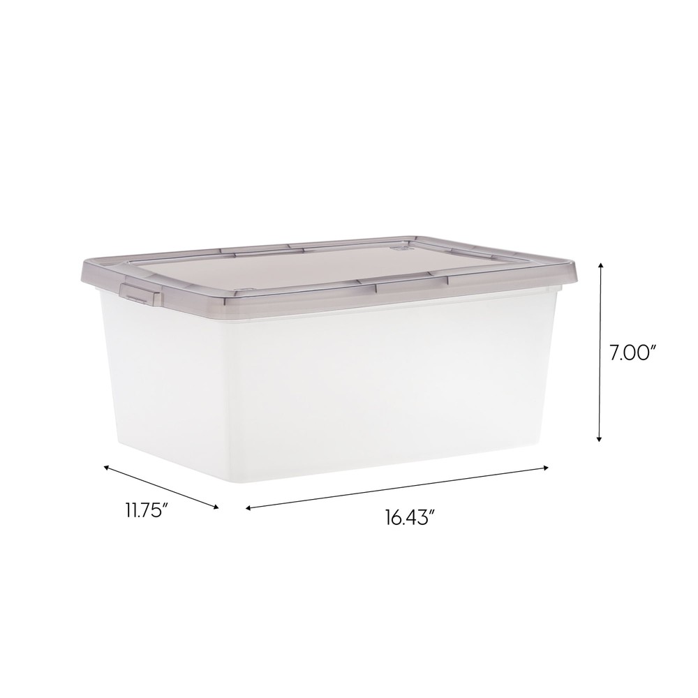 17 Qt. Plastic Storage Bins with Lids, Clear, Stackable Totes, Containers 8Pk