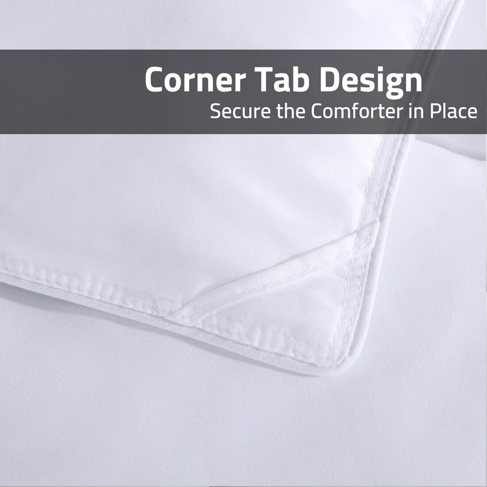 All Seasons White Down Alternative Comforter Hypoallergenic Micro Duvet Insert