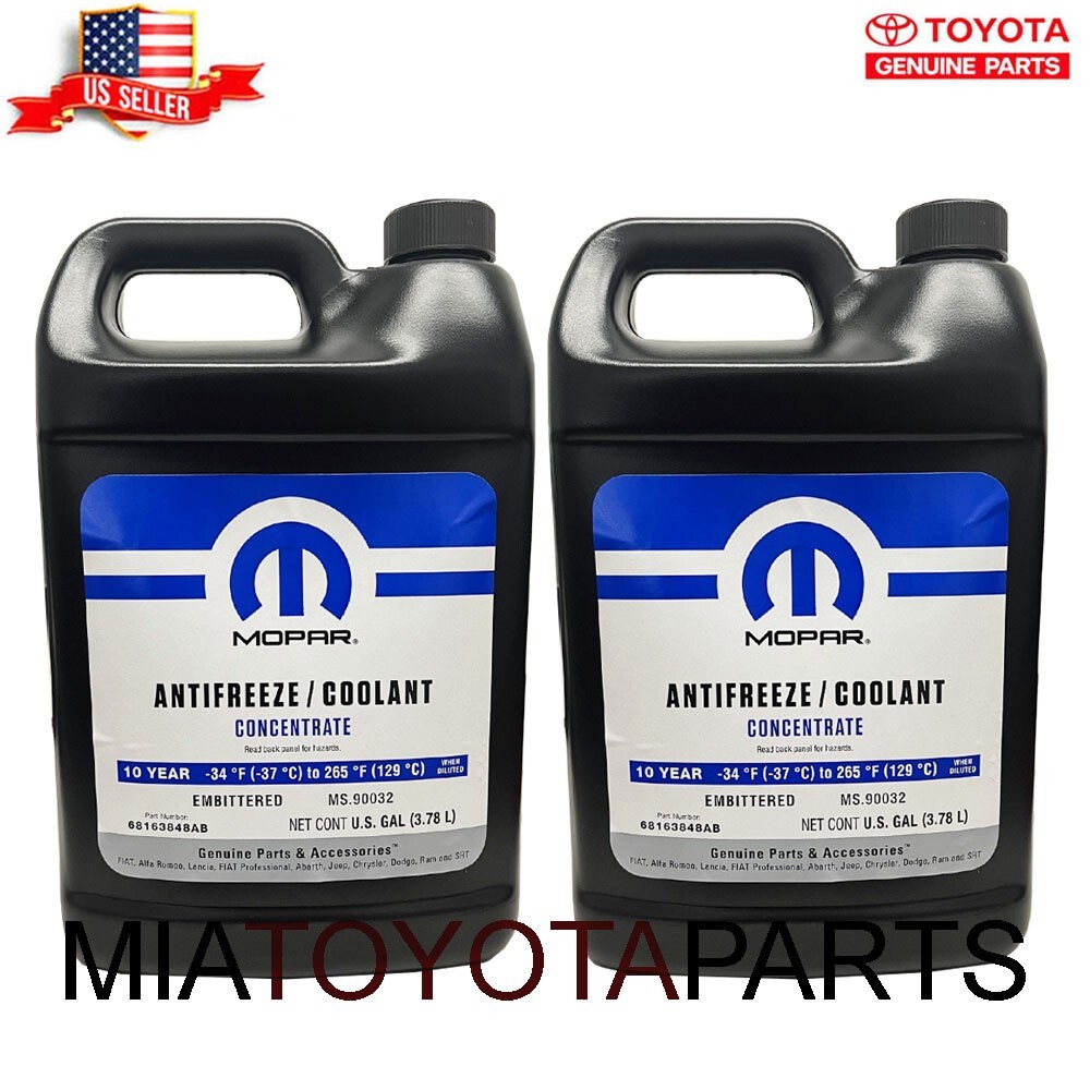 2 Gal OEM Mopar 10 Year/150,000 Mile Antifreeze Coolant Concentrate 68163848AB