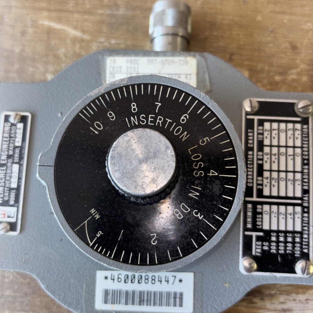 Weinschel Engineering Model 905 Dial Attenuator Untested