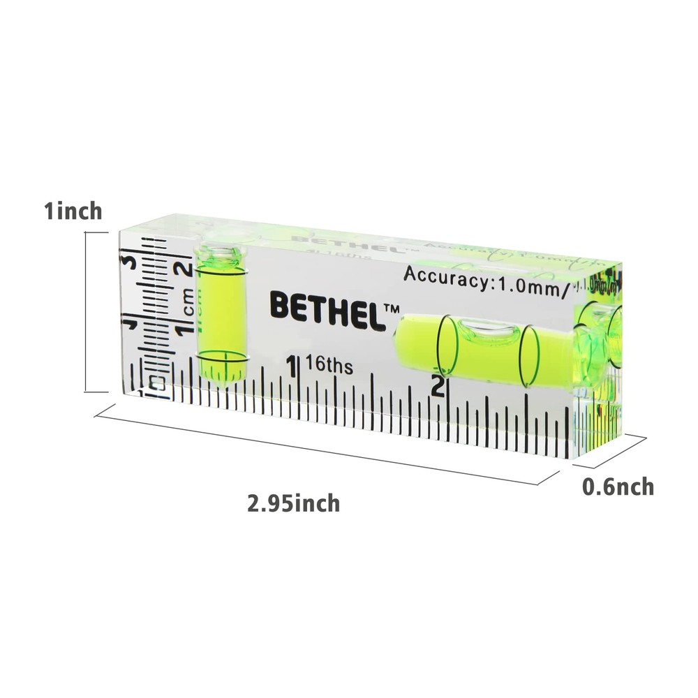 Small Level Mini BubbleLevel 90°/180°directions SpiritLevel Shatterproof Cros...
