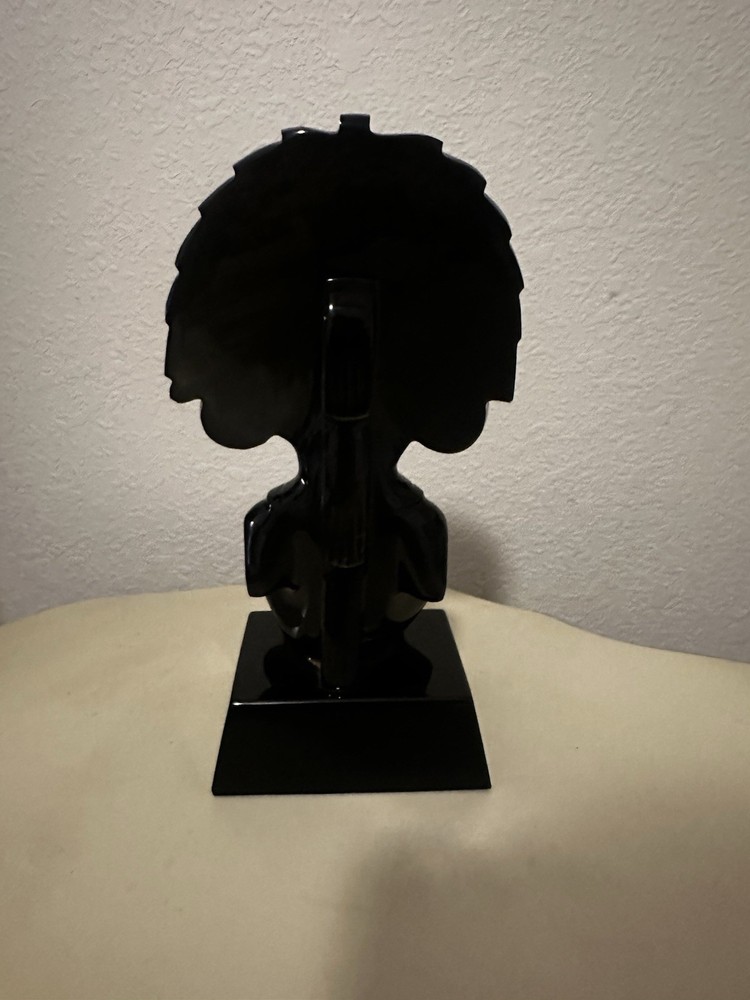 Vintage Obsidian Mayan Figure