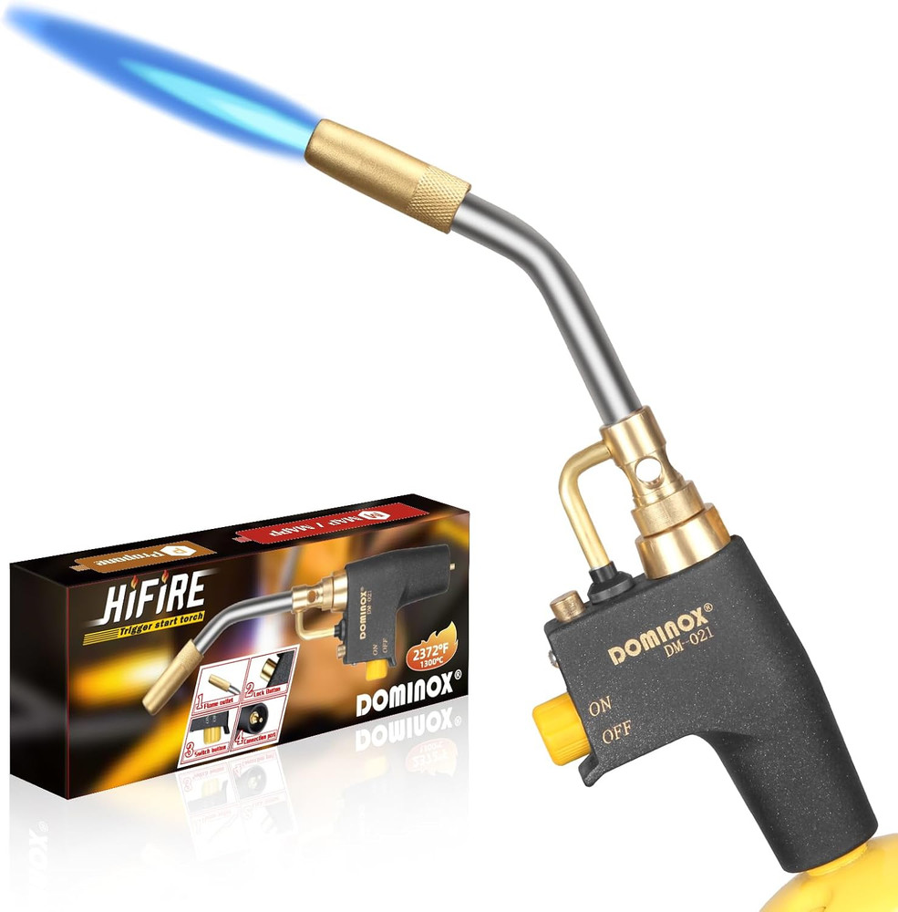 Propane Torch Head for MAP, MAPP and Propane Tank, High Intensity Trigger Start