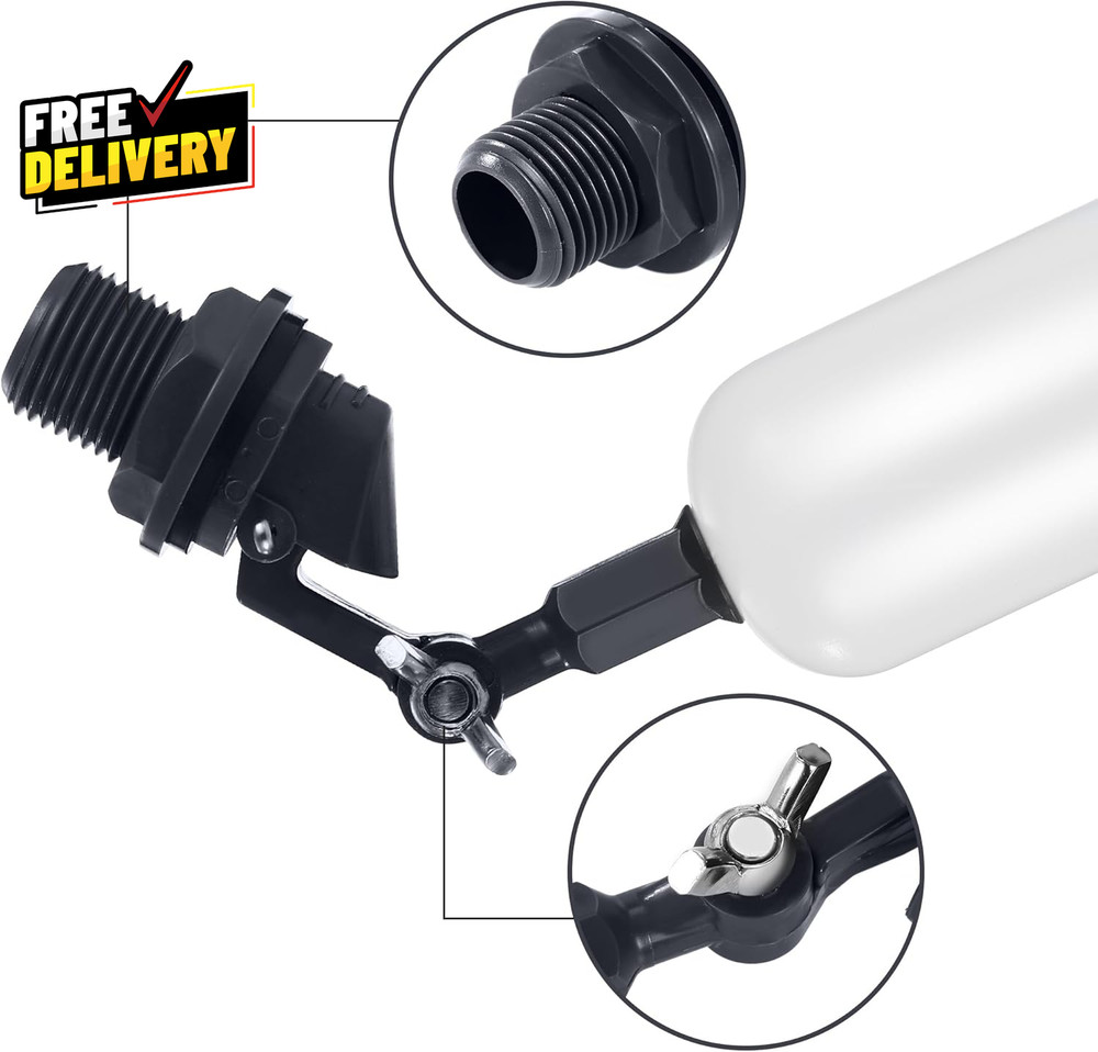 2 Pack Adjustable Arm Float Ball Valve for Automatic Water Level Control in.....