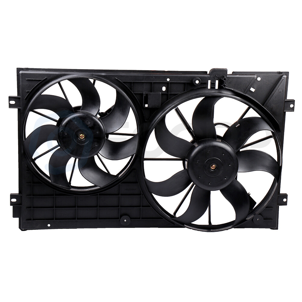 Radiator Condenser Cooling Fan Assembly For 2009 2010-2013 Volkswagen Jetta
