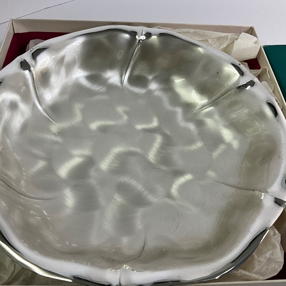 WMF IKORA GERMAN SILVERPLATE 7 3/8”W FRUIT CANDY SHALLOW FOOTED BOWL VINTAGE EUC