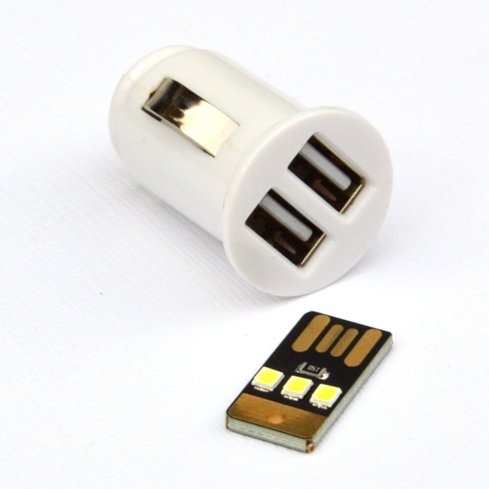 2-Pack LED Console Interior Car Light 12V Automotive "Cigarette Lighter" Socket