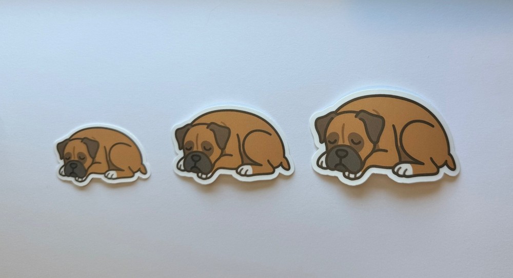 Boxer Sleeping Sticker