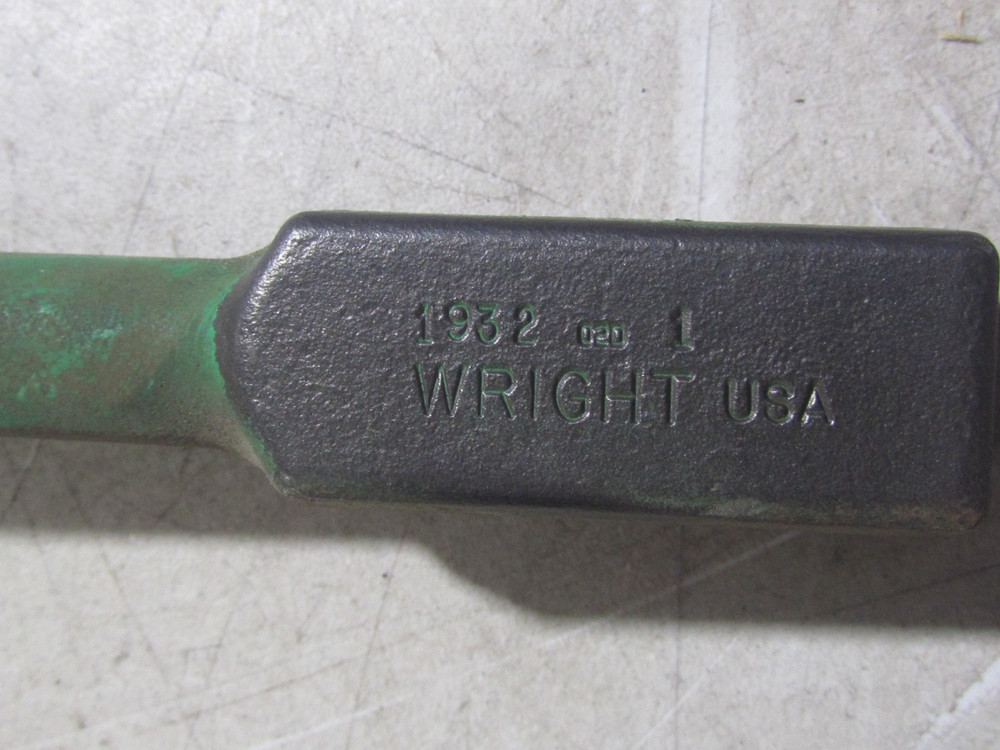 USED Wright Tool 1932 HAMMER STRIKING FACE 1" OFFSET BOX WRENCH 12 POINT