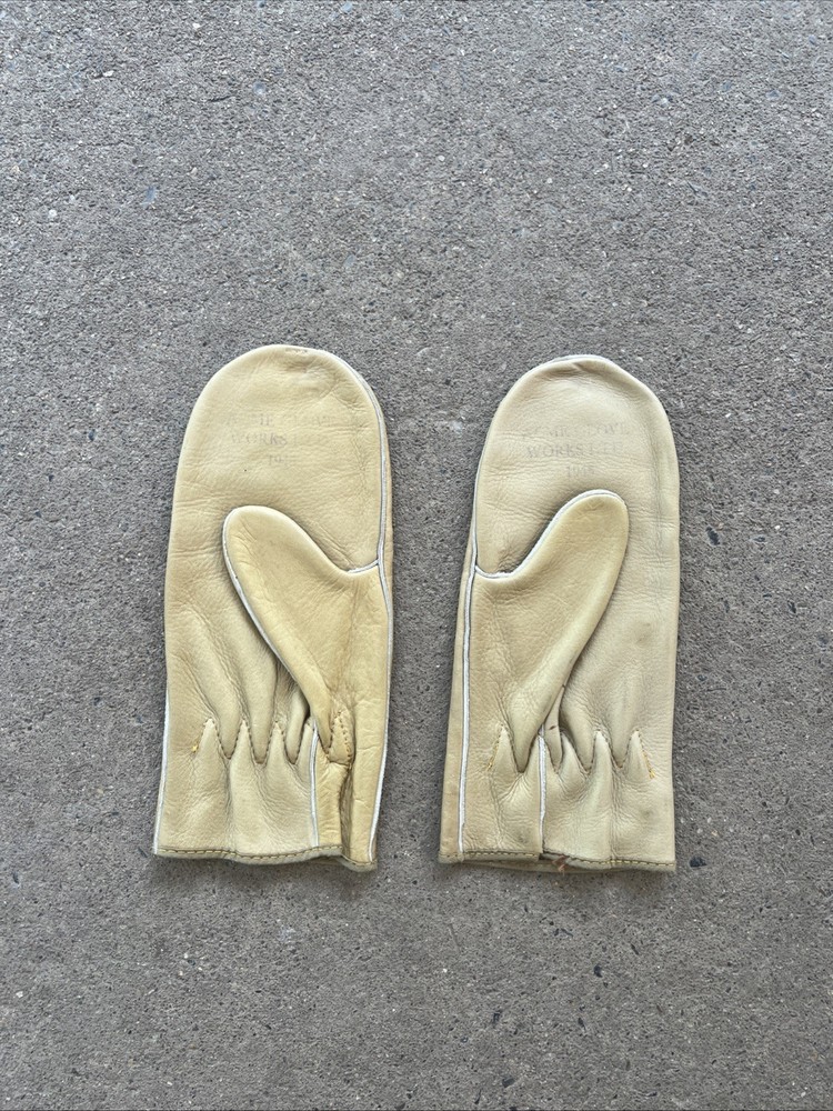 WW2 US Military Leather Mittens Set Acme 1945 (AA378