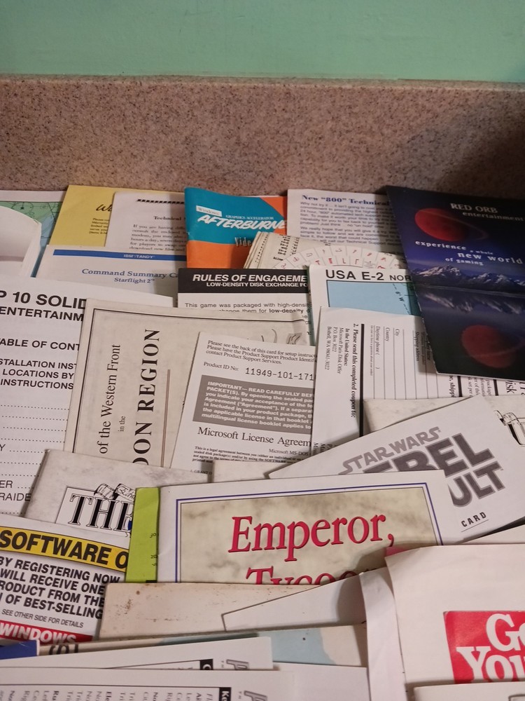 Vtg Commodore 64 Microsoft +Other Manuals Paperwork Lot Computer Video Game READ