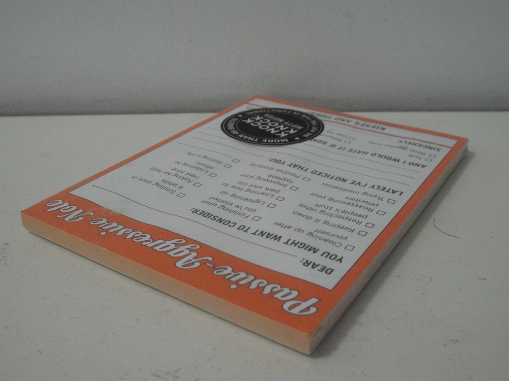 Nifty Notes "Passive-Aggressive" 49+ Page Funny Novelty Notepad (New, Sealed)