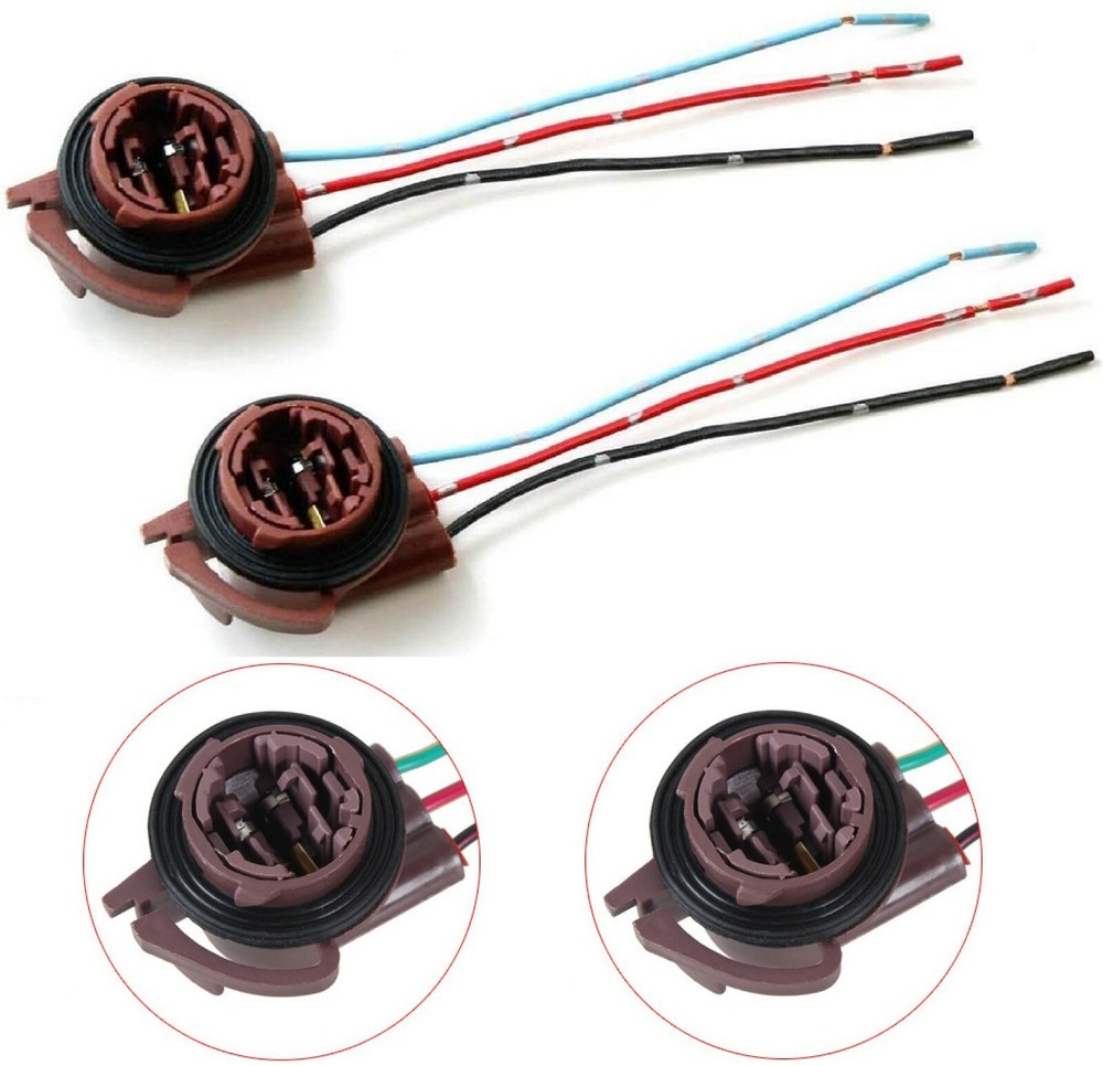Universal Pigtail Wire Female Socket 3157 U Two Harness Back Up Reverse Replace