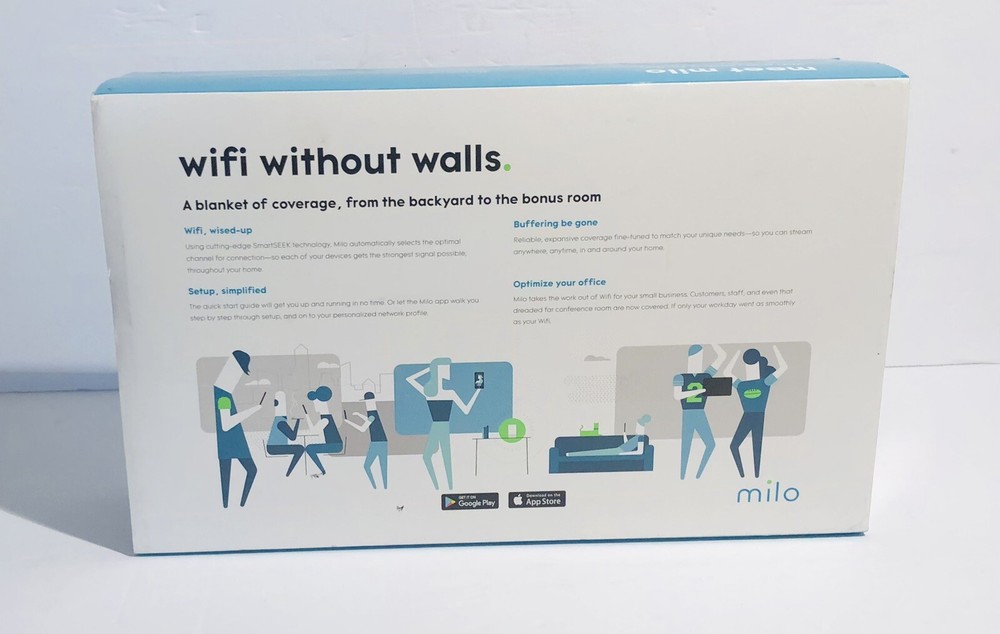 milo 2.0 3-Pack WiFi Range Extenders Whole Home Distributed WiFi