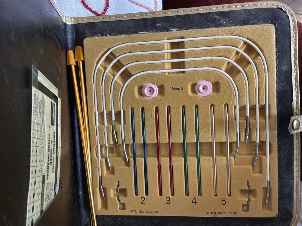 Vintage Sears, Knitting Needle Kit.