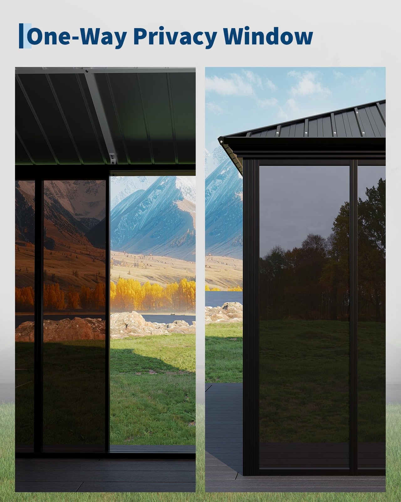 Enclosed Hardtop Gazebo Sunroom 12x16 ft Floor-to-Ceiling Sliding Doors Outdoor