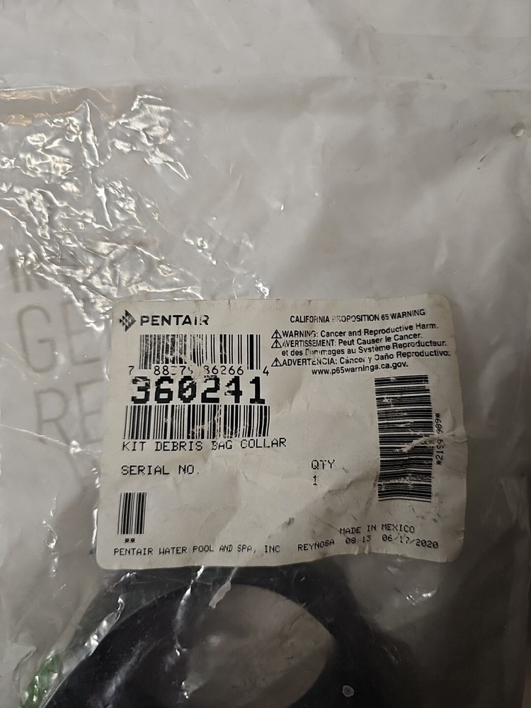 Pentair 360241 Debris Bag Collar Kit