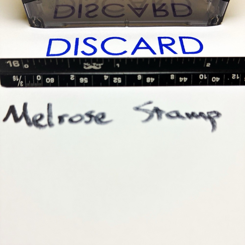 Discard Rubber Stamp Blue Ink Self Inking Ideal 4913
