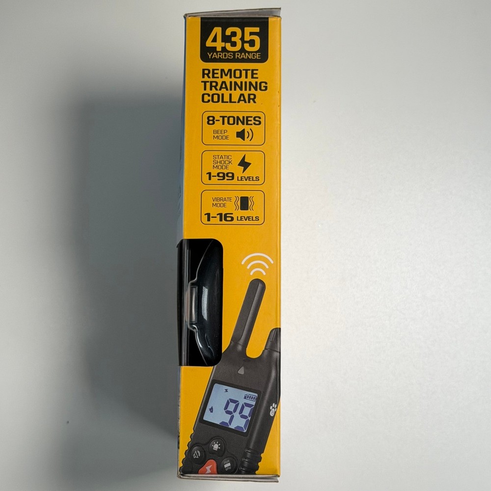 Remote Training Collar Dog Black IP67 Waterproof 435 Yard Range
