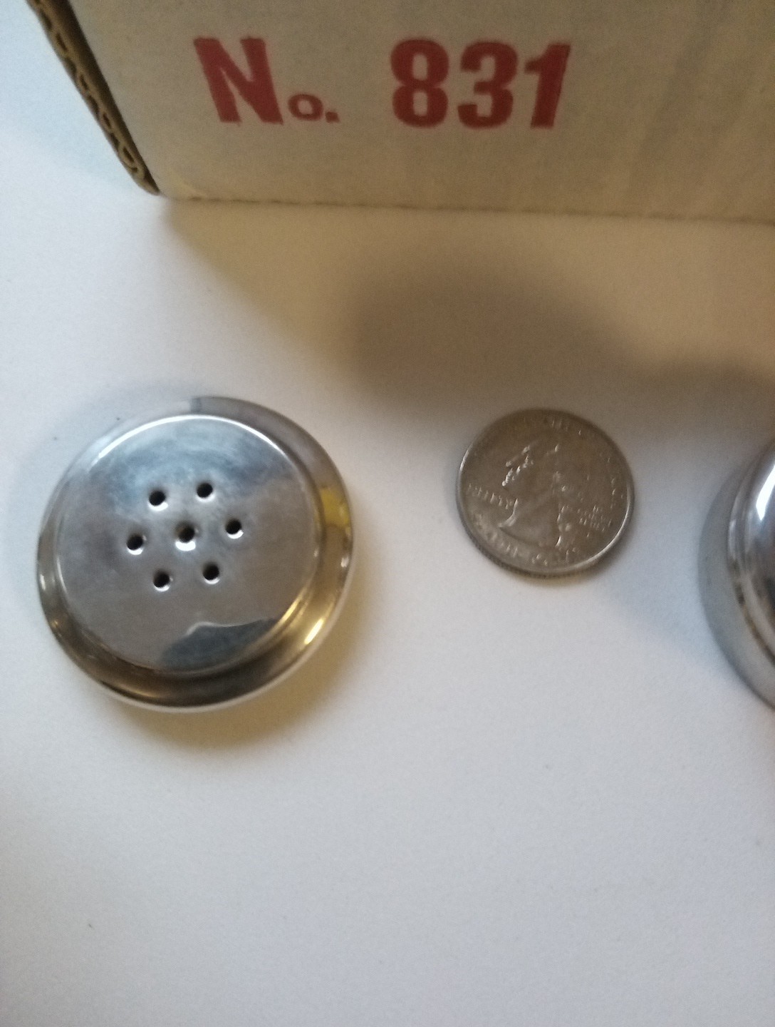Leonard Pewter Salt And Pepper Shakers, Italy, No.831, About 2 In. Tall,NEW