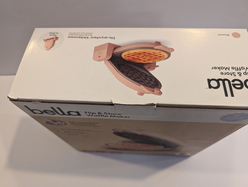 Bella Flip & Store Waffle Maker Ceramic Nonstick- Rose