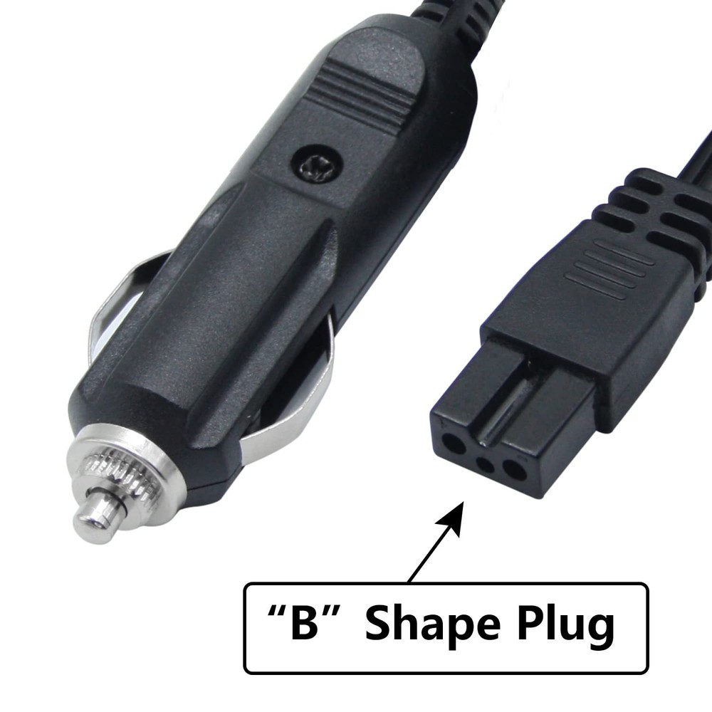 12V Car Cooler Plug Power Cable,Mini Fridge Cool Replacement Black