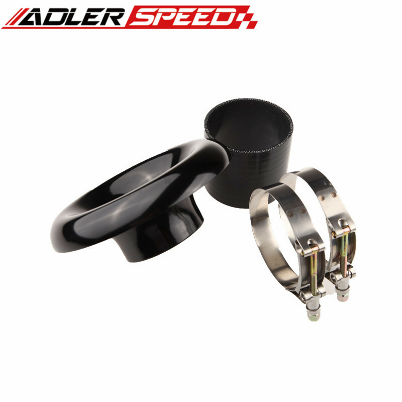 Universal 3.5" Black Velocity Stack For Cold/Ram Engine Air Intake/Turbo Horn