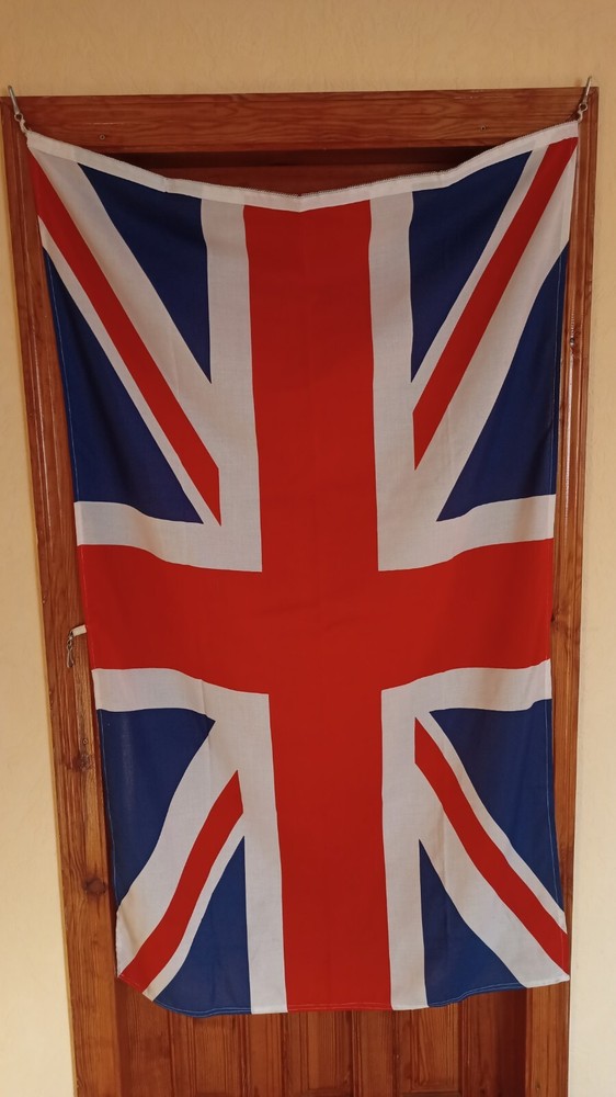 Large Big British flag with hooks. 154x92 cm.