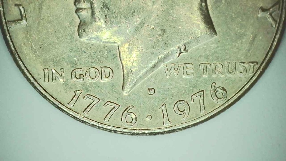 1976D Kennedy Half Dollar Error - Filled "D" Mint Mark - #259