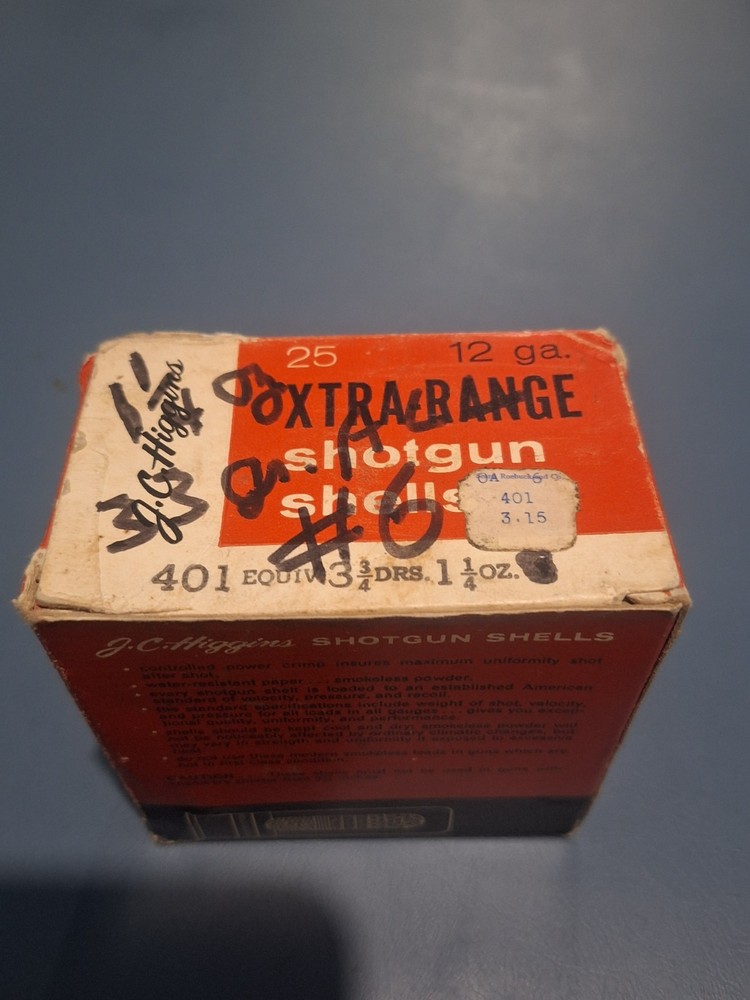 JC HIGGINS shotshell, EMPTY , VINTAGE, 12ga, FREE FEIGHT