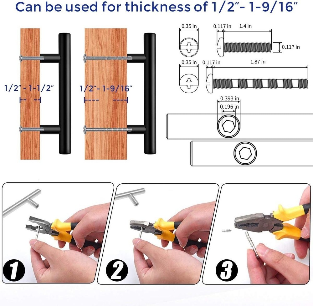 Stainless Steel Kitchen Cupboard Handles - 32 Count