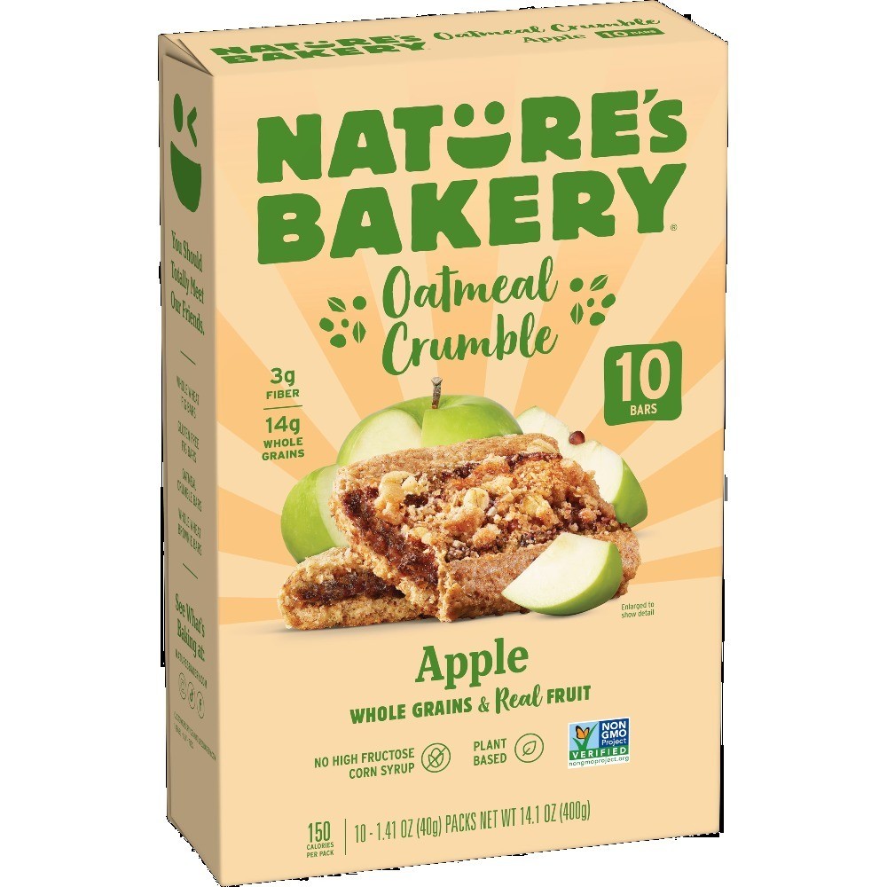 Oatmeal Crumble , 10 Breakfast Snack Bars, 1.41 oz