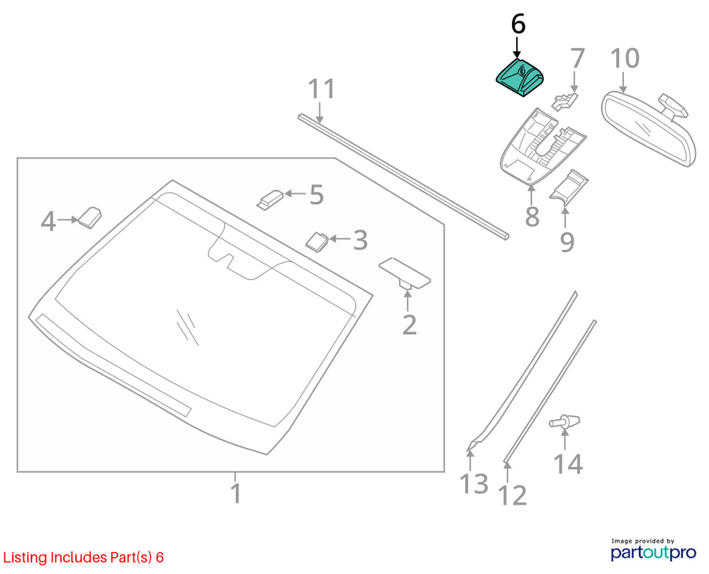 Camera/Projector Camera Front Windshield Fits 19-20 SANTA FE 1014448