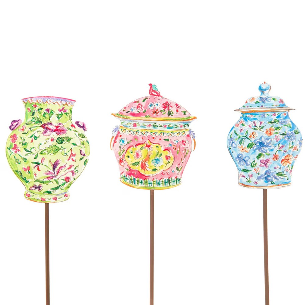 Round Top Collection - Ginger Jar with Removable Stake