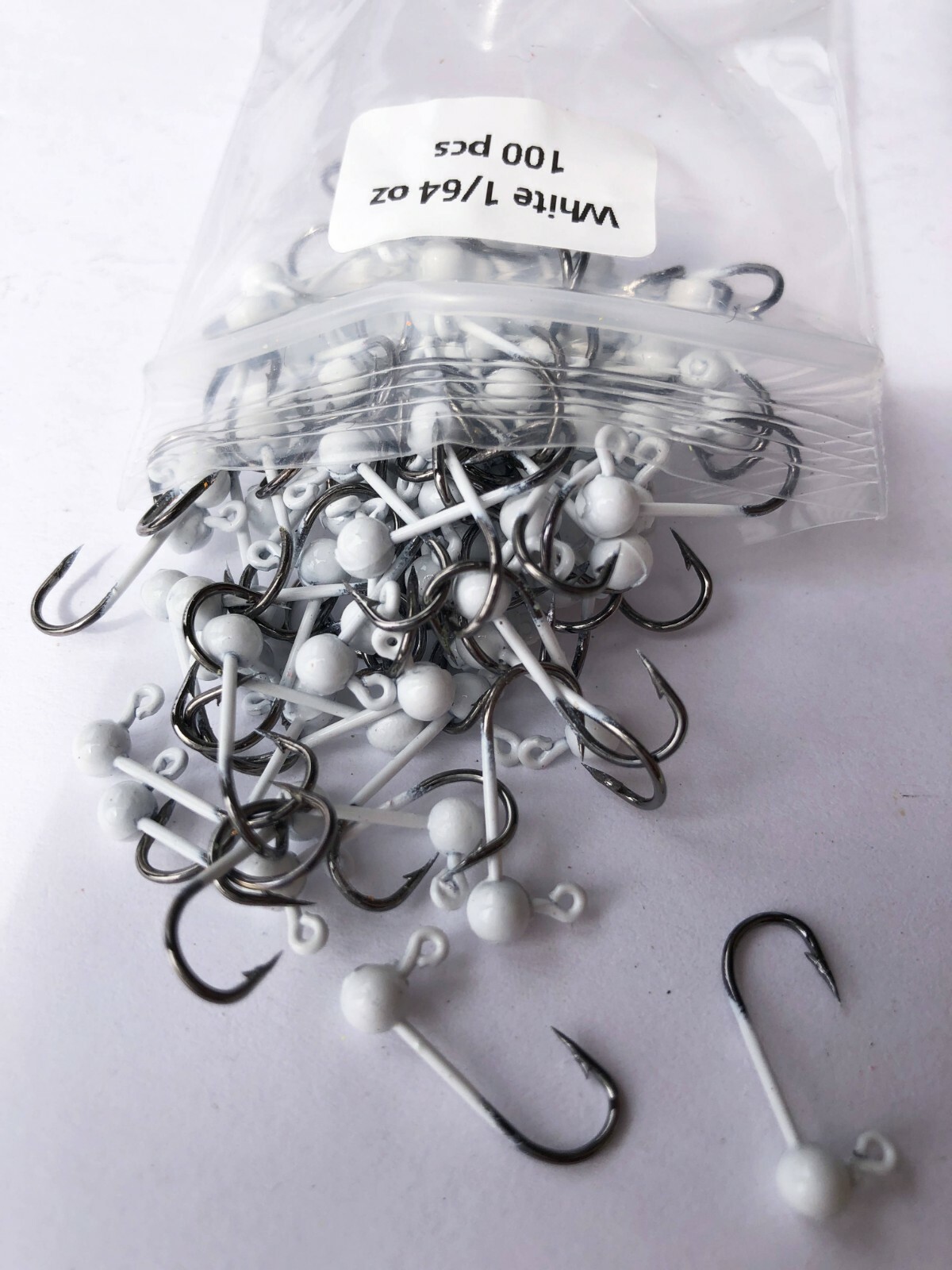 Lures Pro 100 PCs 1/64 oz Lead Jighead Fishing hooks Trout No collar Crappie