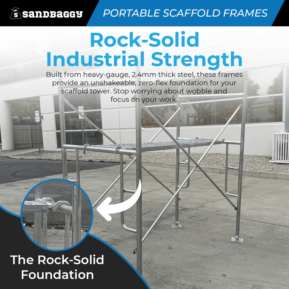 Portable Scaffold Frames for 6 ft. Small Tower Scaffold (WILL CALL) - Sandbaggy