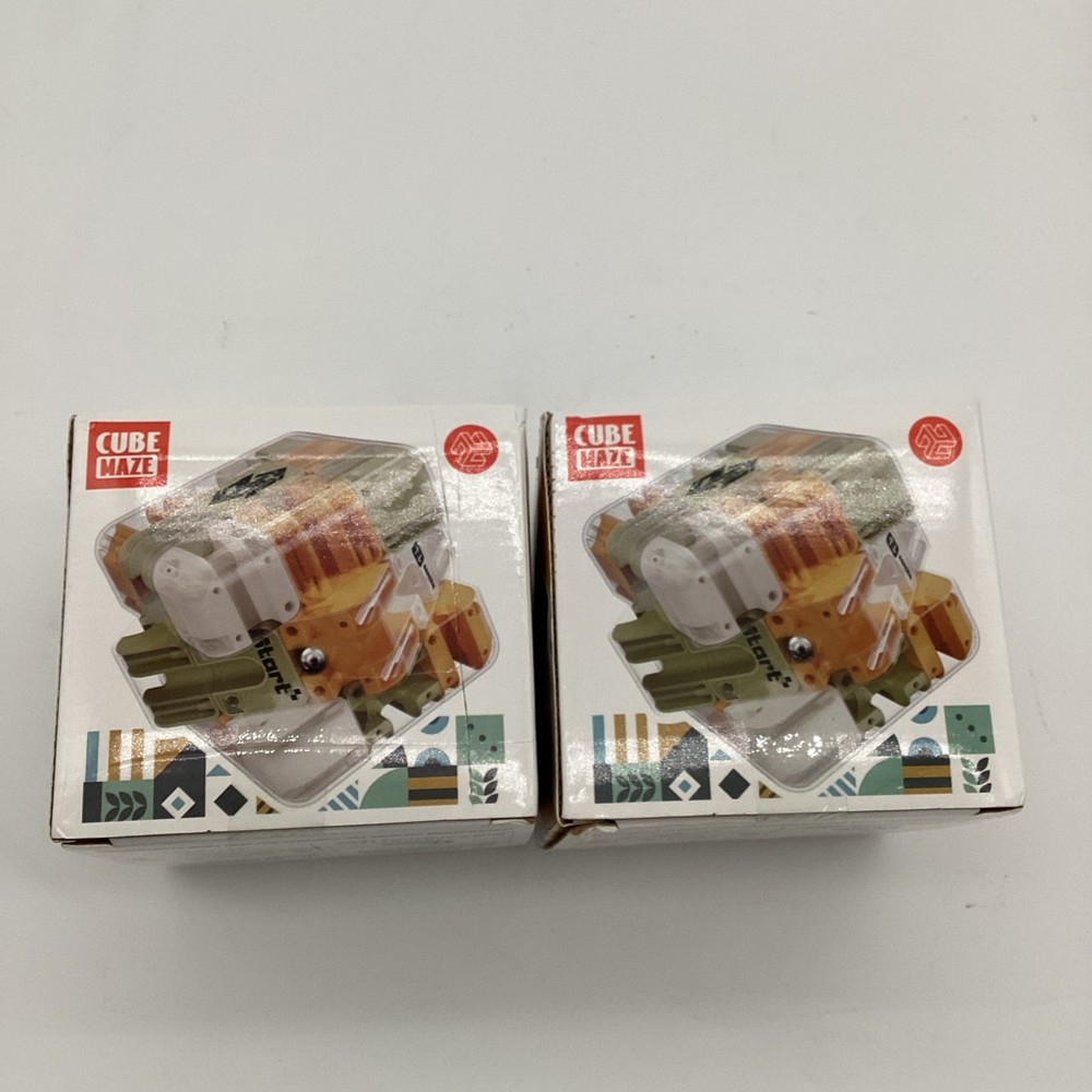 (2) Labyrinth 3D Puzzles Maze Cube Brain Teaser Toy,High-Difficulty Puzzle NIP