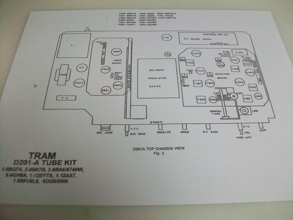 TRAM D201-A TUBE KIT
