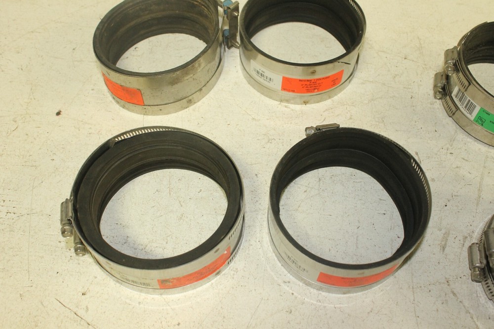 Six 4" Shielded Transition Couplings C1460